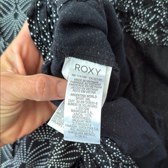 Roxy Beachy Drawstring Pants in Black and White Sz L - Picture 9 of 13